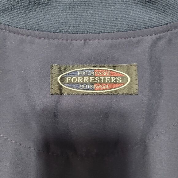 Foresters Outerwear Mens Size XL Windbreaker Golf Pullover Navy Blue Vest - Picture 6 of 7